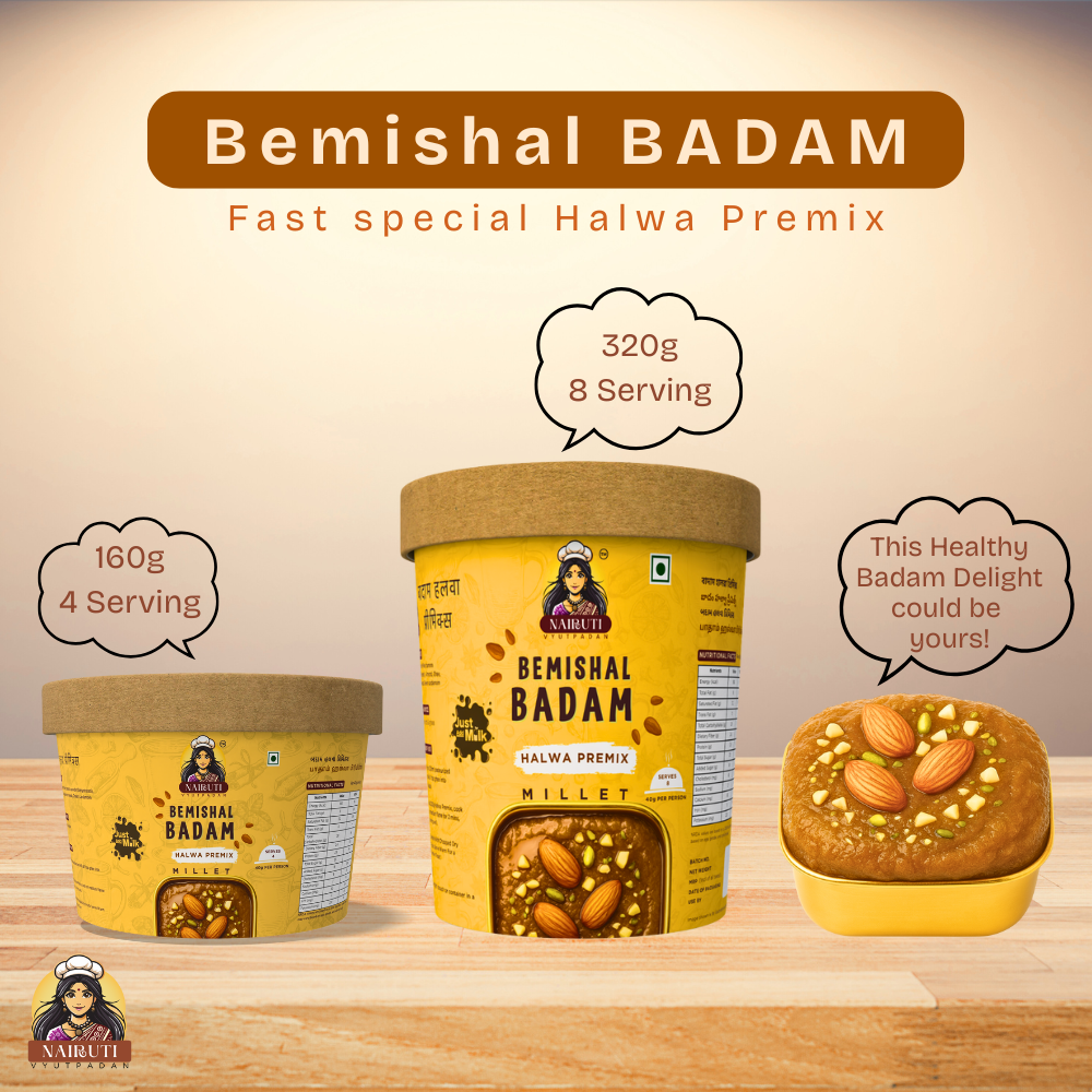 Badam Halwa Premix with Millet | Instant Almond Dessert Mix