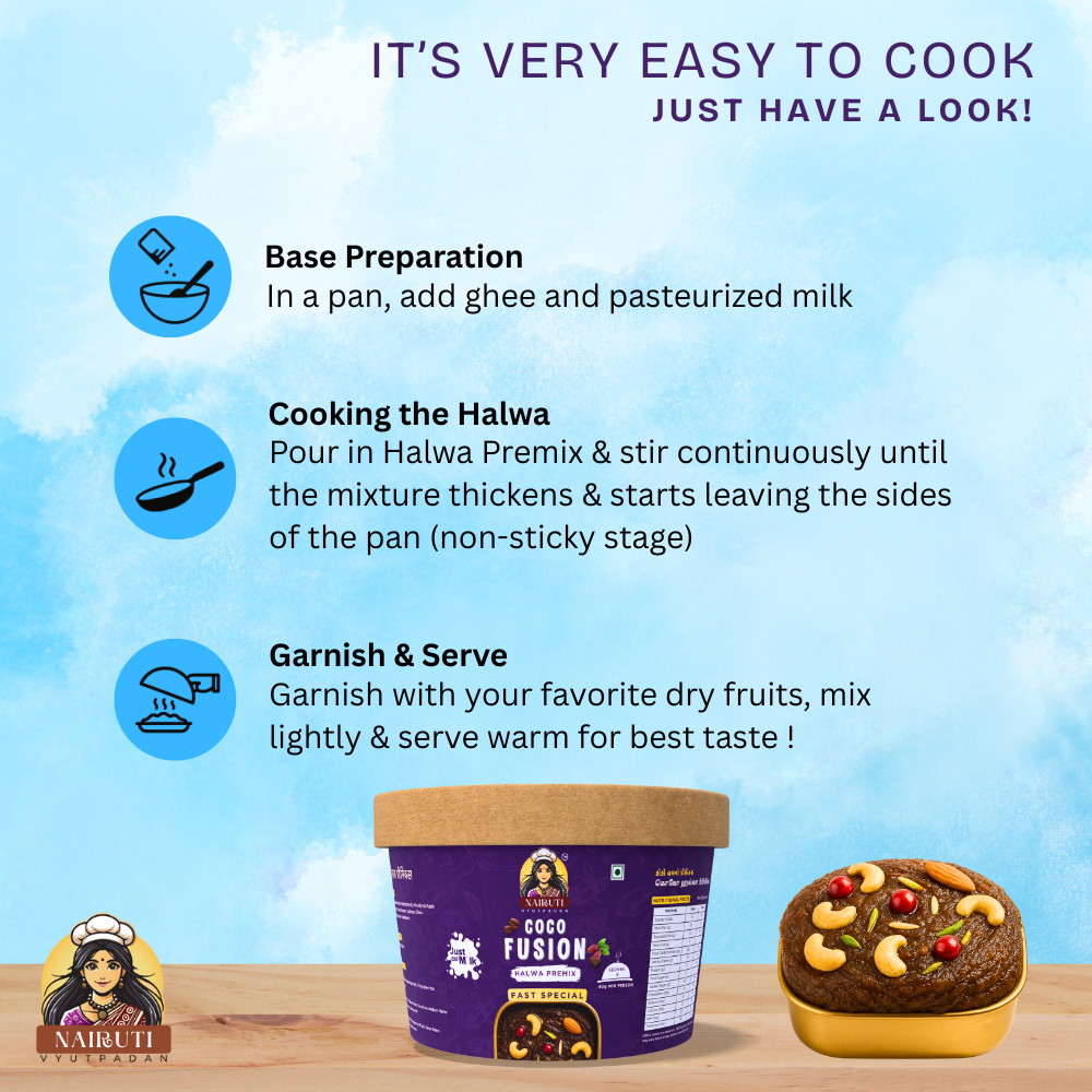 Coco Fusion Halwa Premix Fast Special | Instant Chocolate Dessert Mix