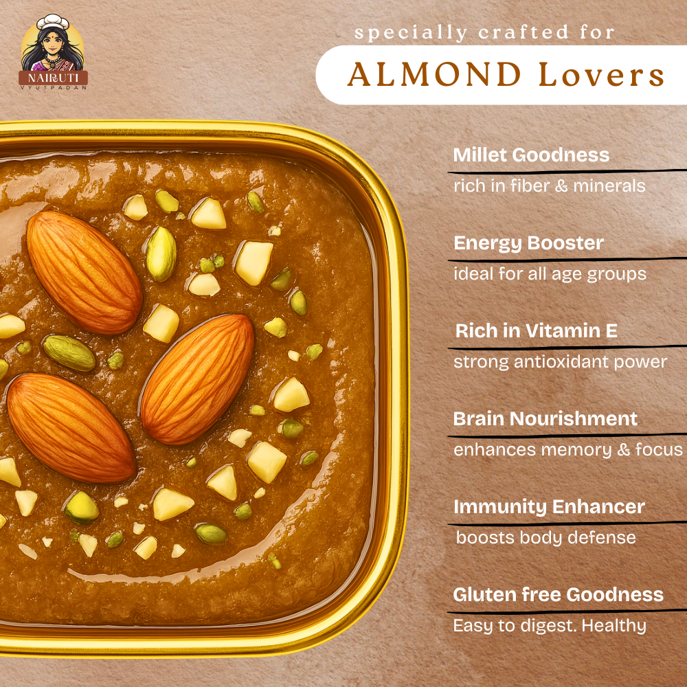 Badam Halwa Premix with Millet | Instant Almond Dessert Mix
