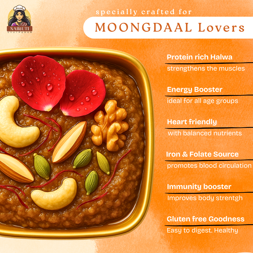 Kesar Moong Dal Halwa Premix | Instant Traditional Indian Dessert Mix