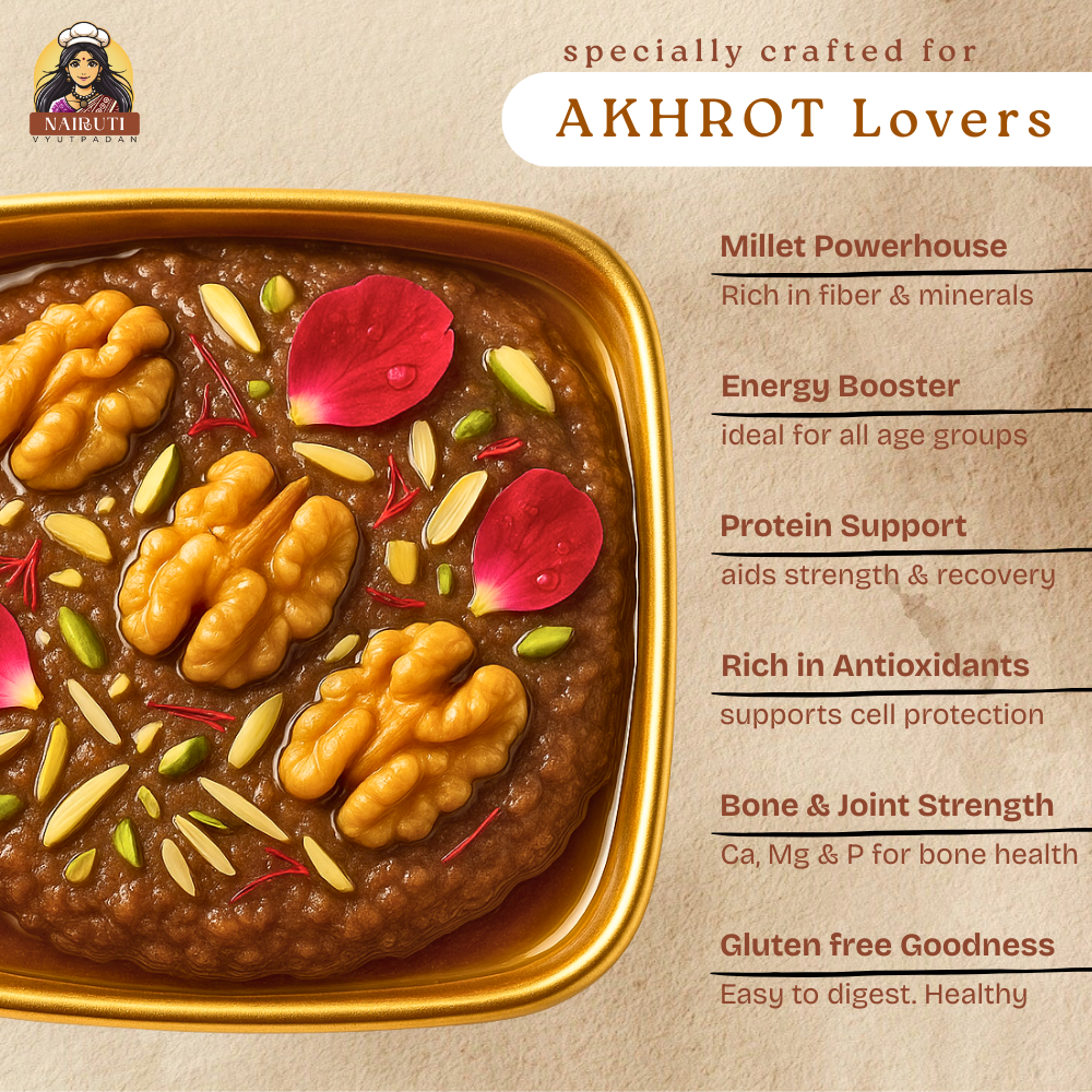 Akhrot Halwa Premix with Millet | Instant Indian Dessert Mix