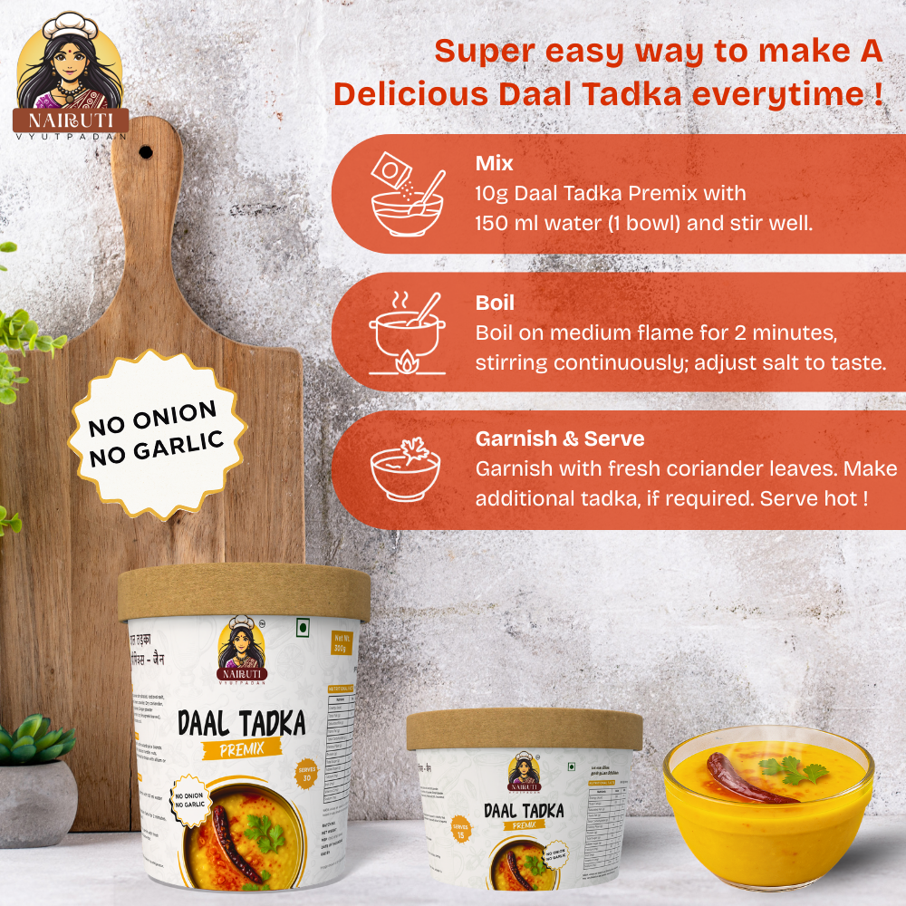 Daal Tadka Premix (No Onion No Garlic) | Dhaba-Style Satvik Dal Mix | Quick, Aromatic & Authentic Tadka Flavor