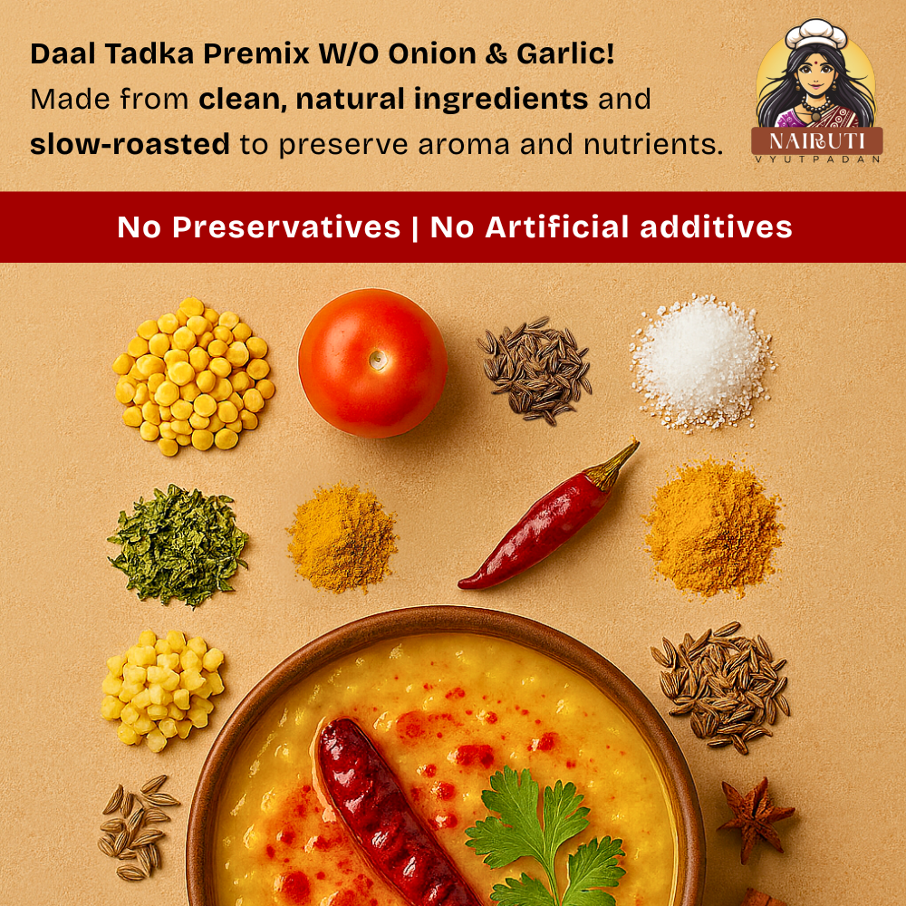 Daal Tadka Premix (No Onion No Garlic) | Dhaba-Style Satvik Dal Mix | Quick, Aromatic & Authentic Tadka Flavor