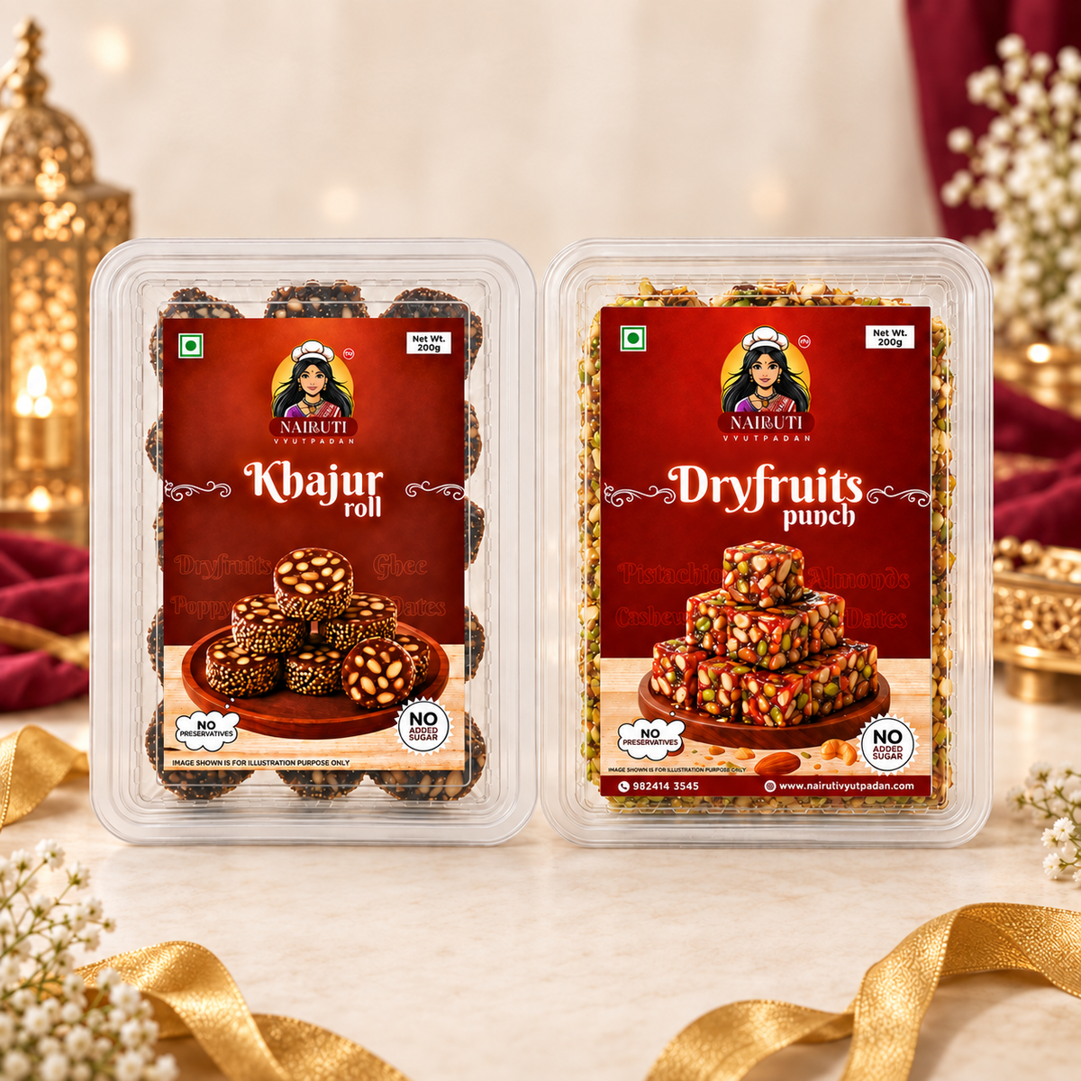 Date Sweet Discovery Duo - Khajur Roll and Dry Fruits Punch