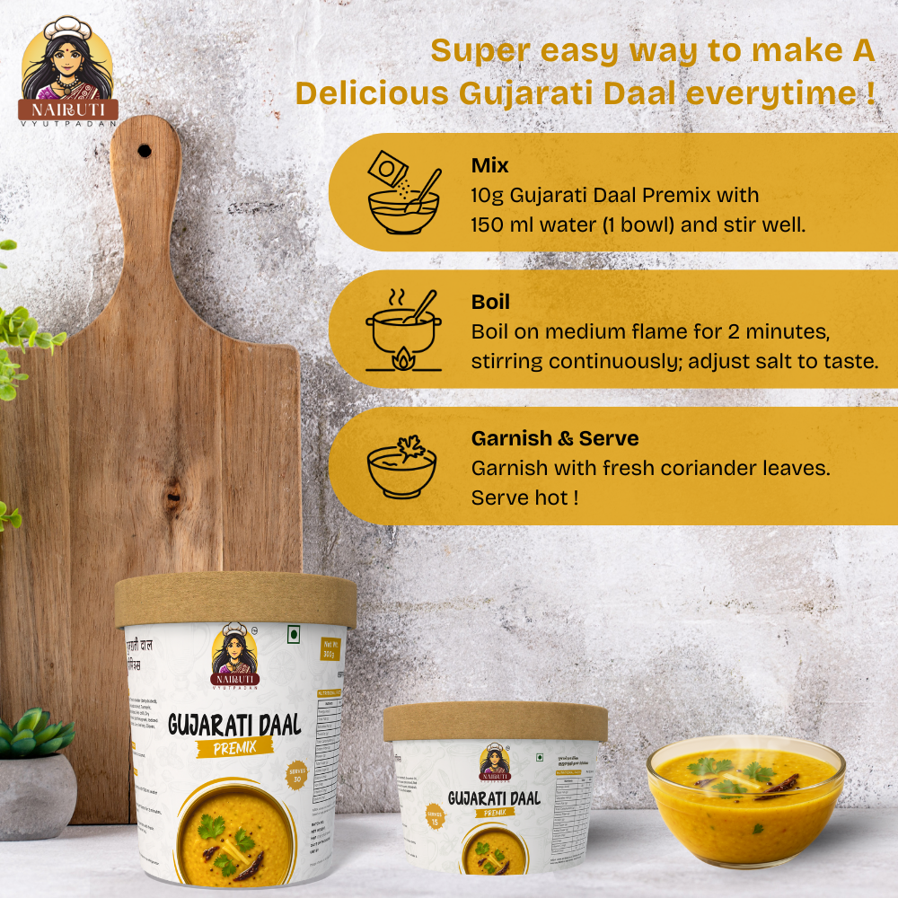 Gujarati Daal Premix | Sweet–Tangy Traditional Daal Mix | Quick Cooking for Authentic Home-Style Taste