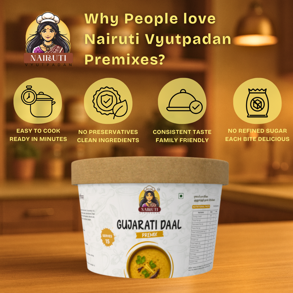 Gujarati Daal Premix | Sweet–Tangy Traditional Daal Mix | Quick Cooking for Authentic Home-Style Taste