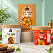 Jain Complete Meal Combo with Multipurpose Gravy, Daal Tadka and Jain Shahi Paneer Masala
