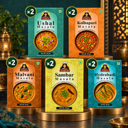 Jain Regional Flavours Combo with Sambar, Ushal, Kolhapuri, Malvani and Hyderabadi Masala