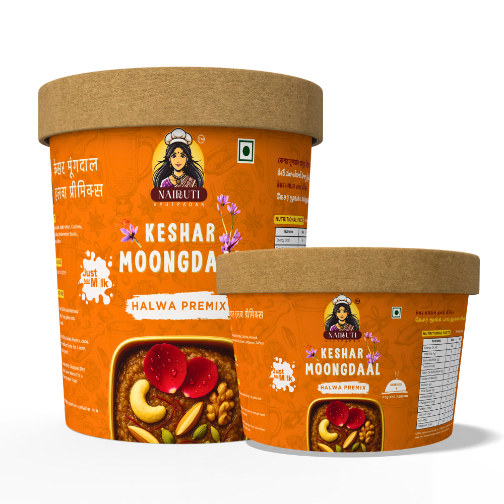 Keshar Moongdal Millet Halwa Premix | Saffron Moong Dal Halwa Ready in Minutes