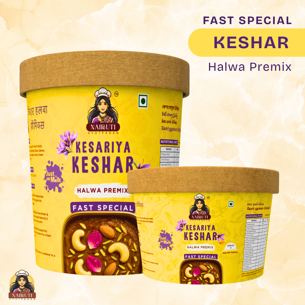 Kesariya Kesar Halwa Premix Fast Special | Instant Saffron Dessert Mix