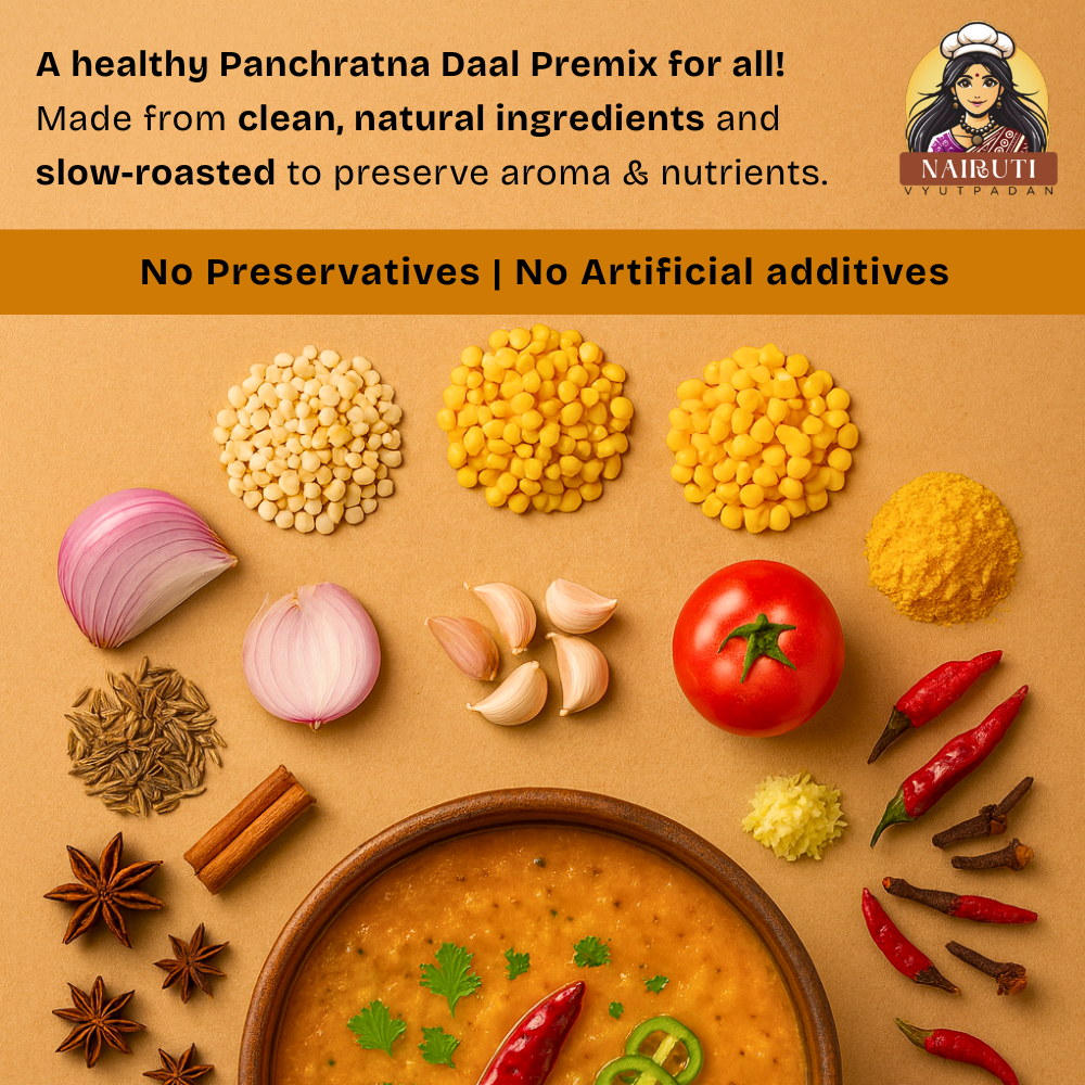 Panchratna Daal Premix | 5-Lentil Protein-Rich Dal Mix | Quick Cooking for Restaurant-Style Flavour