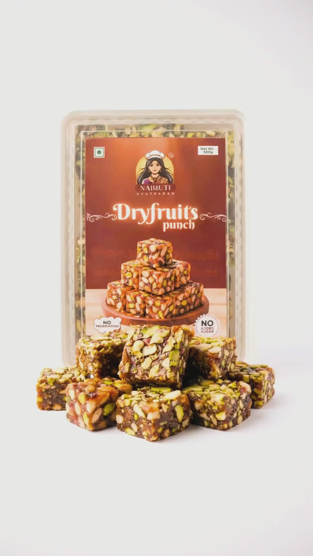Load video: A closer look at Nairuti Dry Fruits Punch.